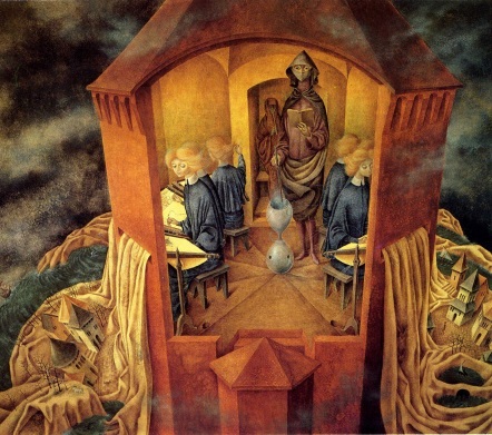 Embroidering the Earth's mantle by Remedios Varo Embroidering the Earth's mantle by Remedios Varo