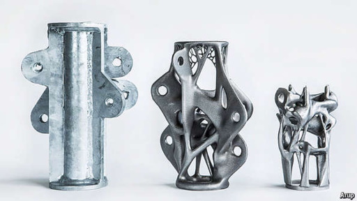 three metal things of increasing beauty